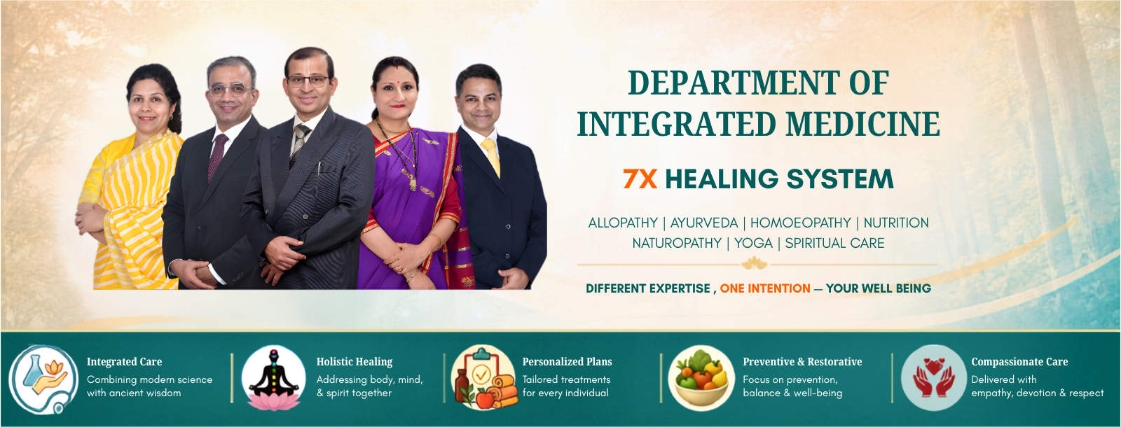 Zorgteam van het Department of Integrated Medicine van Bhaktivedanta Hospital & Research Institute